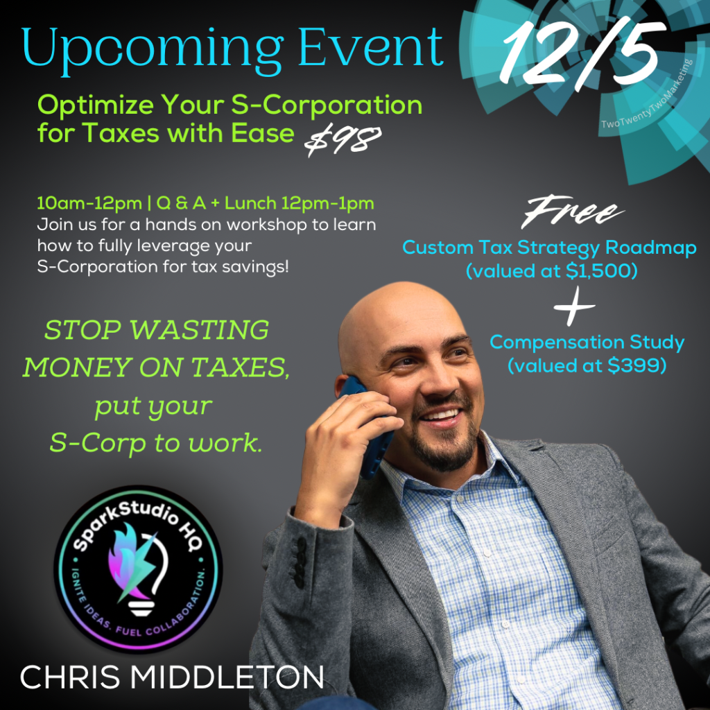 Optimize your S-Corporation for Tax Savings!