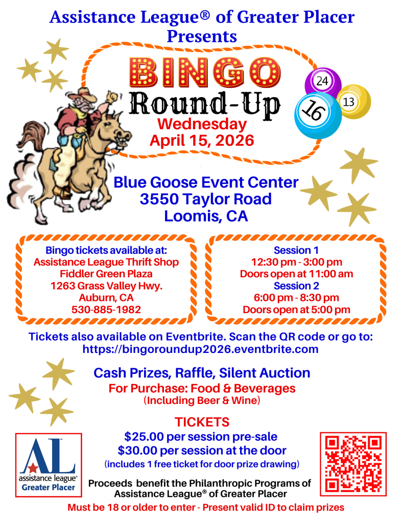 Assistance League of Greater Placer – Bingo Round up!