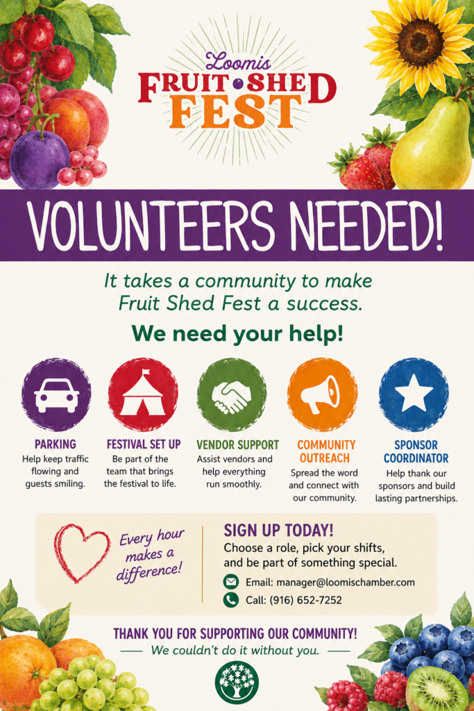 Fruit Shed Festival Volunteer